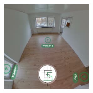 360-Grad-Rundgang Beispiel: 2-Zimmer ETW